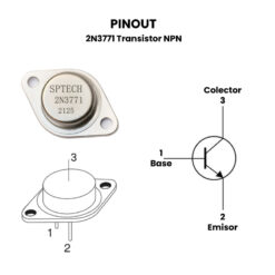 2N3771 Transistor NPN 50V 30A TO-3 pinout