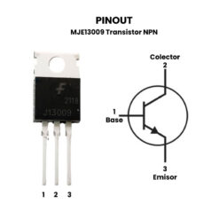 MJE13009 Transistor NPN 400V 12A TO-220C pinout_V2