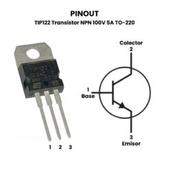 TIP122 Transistor NPN 100V 5A TO-220 pinout