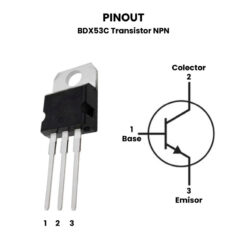 BDX53C Transistor NPN 100V 8A TO-220 pinout