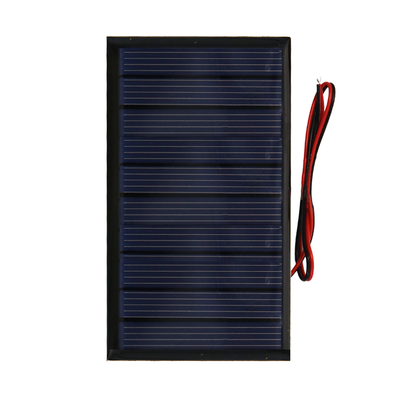 Panel Solar 0.5W 80x45mm 5V 100mA con Cables Soldado