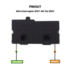 Mini Interruptor SPST-NC 5A 125V250V - Pinout2