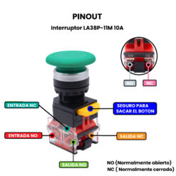 Interruptor LA38P-11M - Pinout