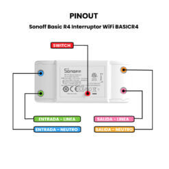 Sonoff Basic R4 Interruptor WiFi BASICR4 - Pinout