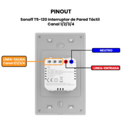 Sonoff T5-120 Interruptor de Pared - Pinout