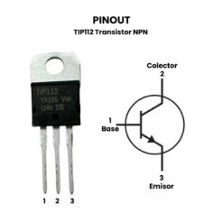 TIP112 Transistor NPN 100V 2A TO-220 Pinout V2