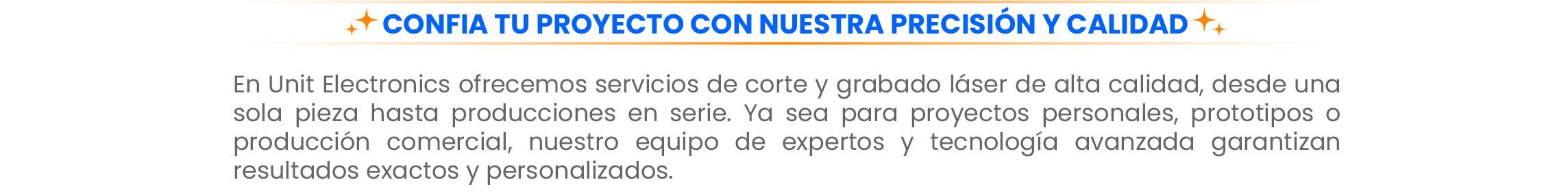 Corte y Grabado Laser Unit Electronics