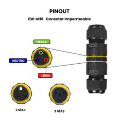 EW-M16 Conector Impermeable - Pinout2