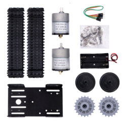 Kit Chasis de Tanque Robot TP101 Color Negro