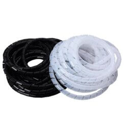 Tubo Espiral Flexible Transparente y Negro