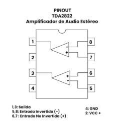 TDA2822 Amplificador de Audio Estéreo