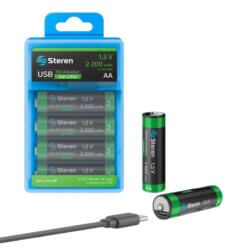 4 Baterías Recargables AA