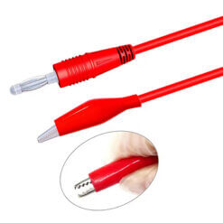 Cable Caimán - Banana Rojo 5A 80cm