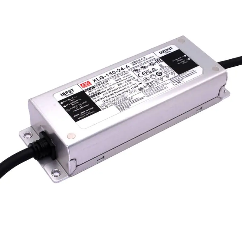 XLG-150-24-A Fuente Conmutada 24V 6.25A IP67 MEAN WELL