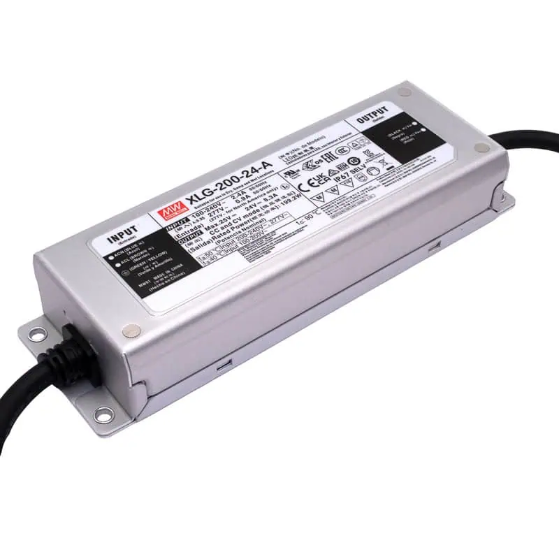 XLG-200-24-A Fuente Conmutada 24V 8.3A IP67 MEAN WELL