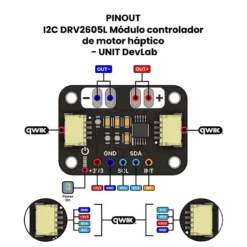 I2C DRV2605L Módulo controlador de motor háptico - UNIT DevLab