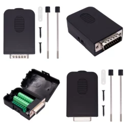 AR5036 - AR5037 - DB15 Adaptador MachoHembra con Terminales Clemas y Carcasa Principal