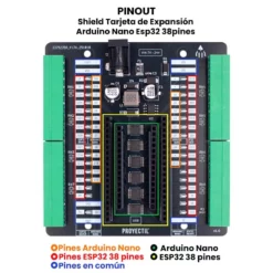 Shield Tarjeta de Expansión Arduino Nano Esp32 38pines