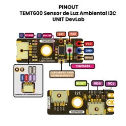 TEMT600 Sensor de Luz Ambiental I2C – UNIT DevLab