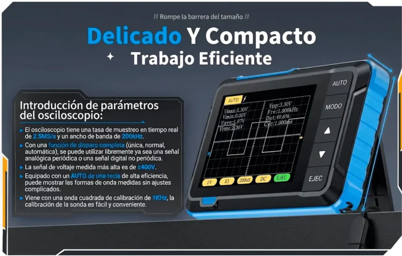 AR5099 - DSO152 Mini Osciloscopio Digital Portátil - v09