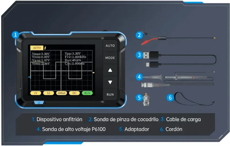 AR5099 - DSO152 Mini Osciloscopio Digital Portátil - v12