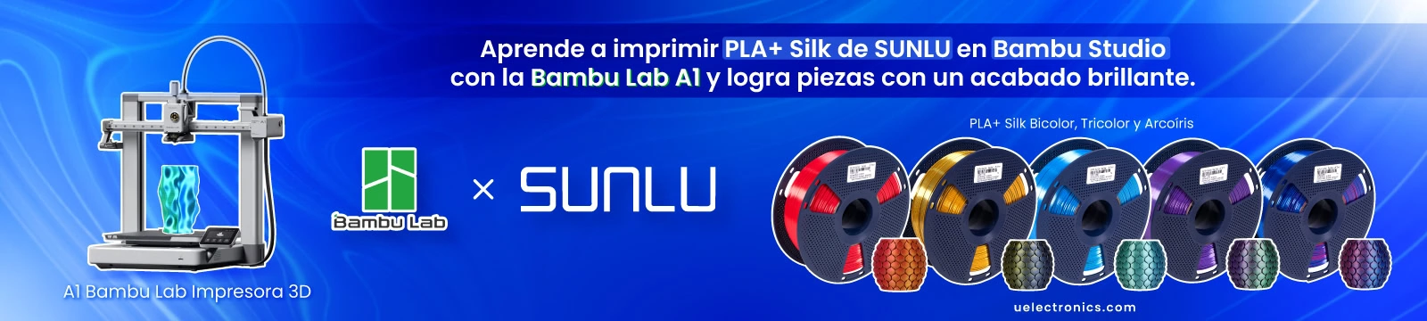 ¿Cómo imprimir PLA+ Silk SUNLU en Bambu Studio con Bambu Lab A1?