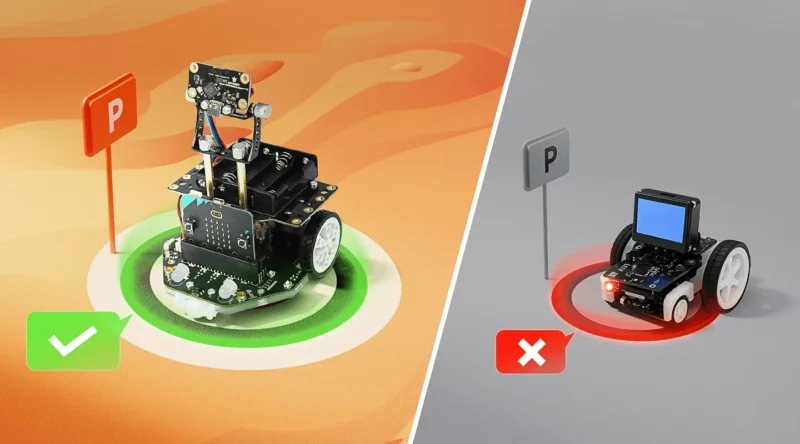 Maqueen Plus V3 Robot Educativo STEM con Micro:bit y Sensor Láser Matricial