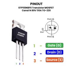 AR5417_STP110N8F6 Transistor MOSFET Canal N 80V 110A TO-220_PINOUT