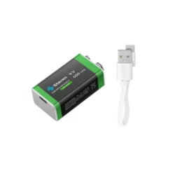 Batería Li-Ion 9V 400mAh Recargable BAT-LI-9V USB