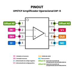 Pinout-AR5420-OP07CP-Amplificador-Operacional-DIP-8