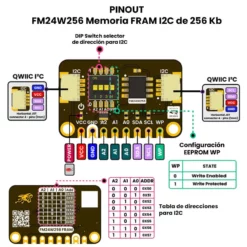 FM24W256 Memoria FRAM I2C de 256 Kb – UNIT DevLab