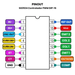 AR5259_SG3524 Controlador PWM DIP-16_pinout