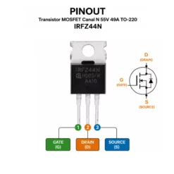 IRFZ44N Transistor MOSFET 49A 55V Canal N TO-220