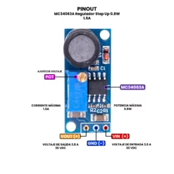 AR5312 - MC34063A Regulador Step Up 0.8W 1.5A PINOUT_Mesa de trabajo 1