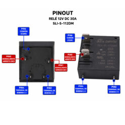 Relevador 30A SLI-S-112DM DC 12V