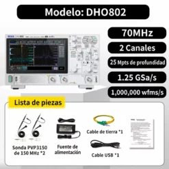 DHO802 Osciloscopio Digital 70MHz 2 Canales RIGOL