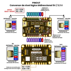 Conversor de nivel lógico bidireccional 5V / 3.3 V I2C UART SPI