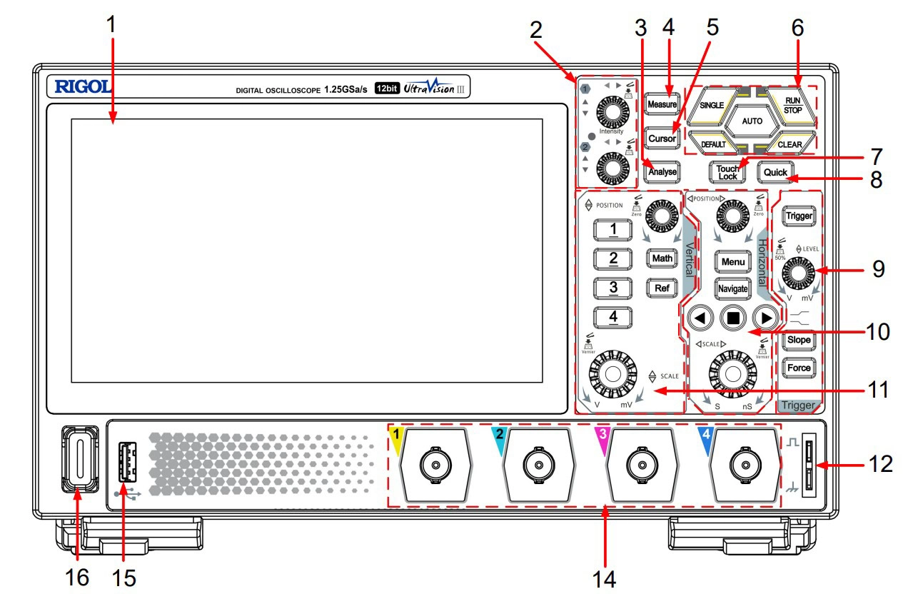 DHO804 Osciloscopio Digital 70MHz 4 Canales RIGOL