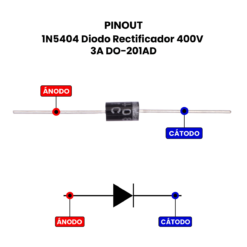 Alternative view of 1N5404 Diodo Rectificador 400V 3A DO-201AD