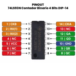 74LS93N Contador Binario 4 Bits DIP-14