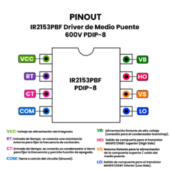Alternative view of IR2153PBF Driver de Medio Puente 600V DIP-8