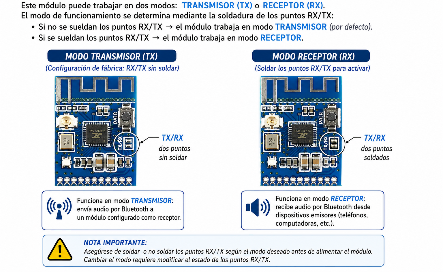 AR5485 - KCX BT EMITTER V1.7 Módulo de Audio Estéreo Bluetooth IA1