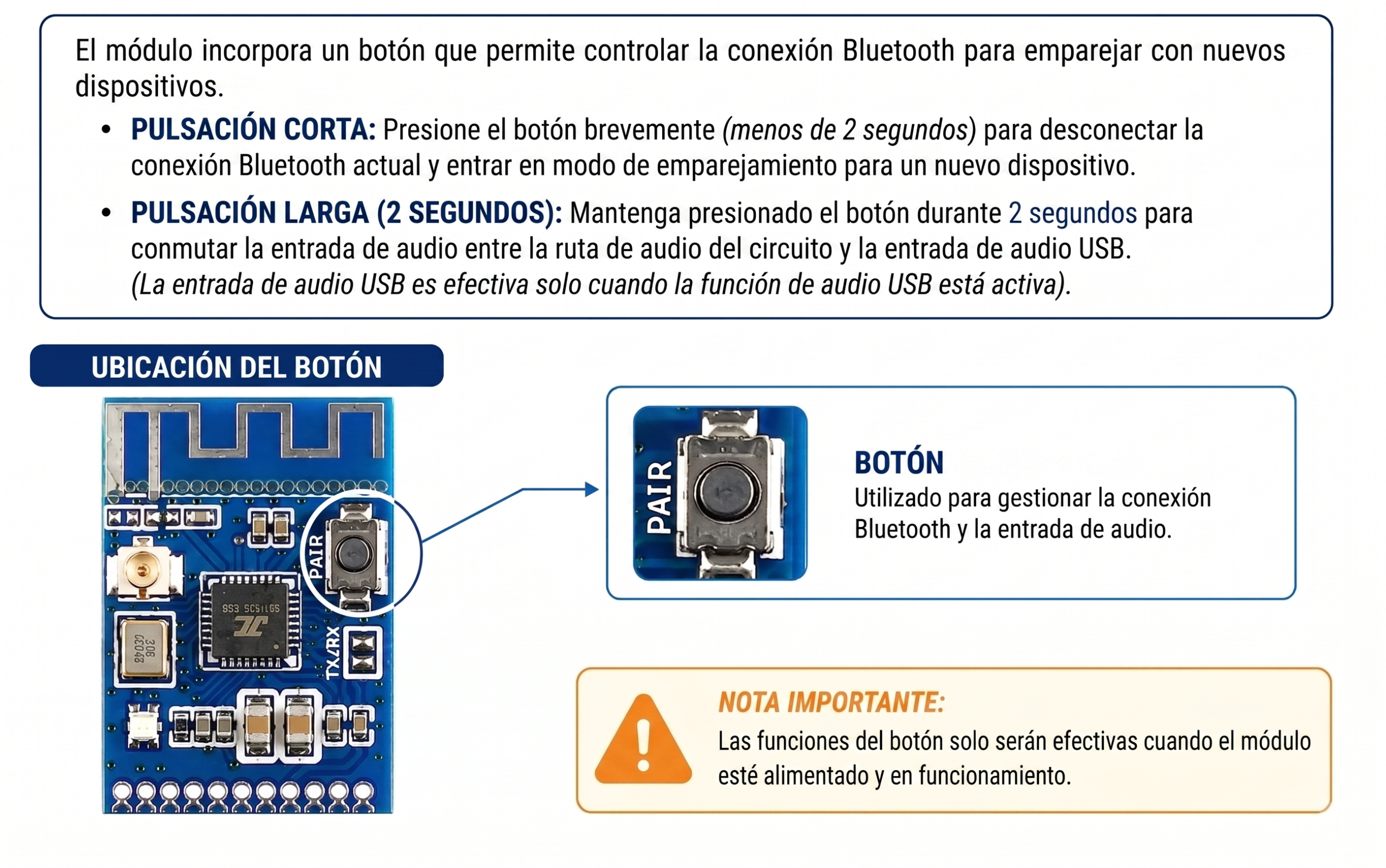 AR5485 - KCX BT EMITTER V1.7 Módulo de Audio Estéreo Bluetooth IA2