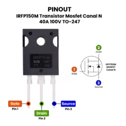 Alternative view of IRFP150M Transistor Mosfet Canal N 40A 100V TO-247
