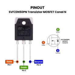 Alternative view of SVF23N50PN Transistor MOSFET Canal N