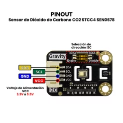 Sensor de dióxido de carbono (CO2) STCC4 - SEN0678