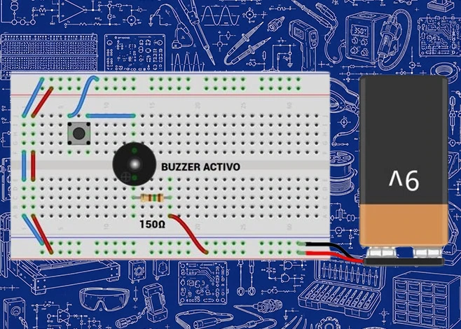 Cómo conectar y sonar un Buzzer usando la Protoboard Tutorial