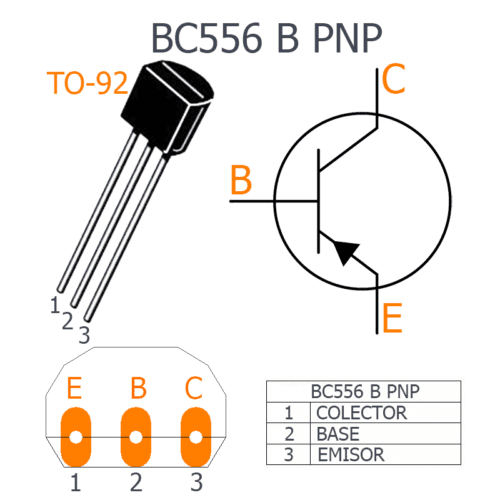 BC556B TO-92 PNP 65V